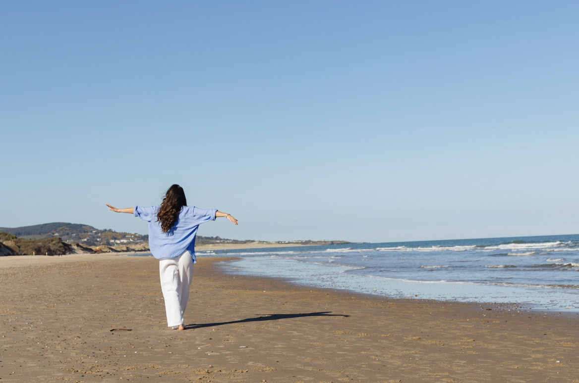 A moment of calm — walking by the sea